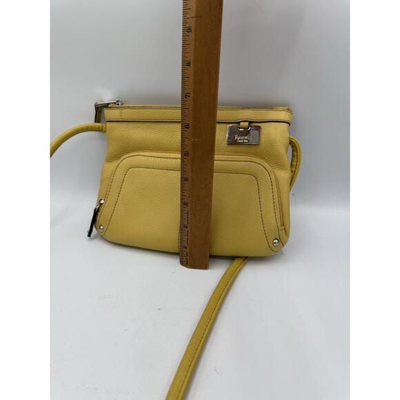 Tignanello Yellow Leather Crossbody Shoulder Bag - Picture 4 of 8